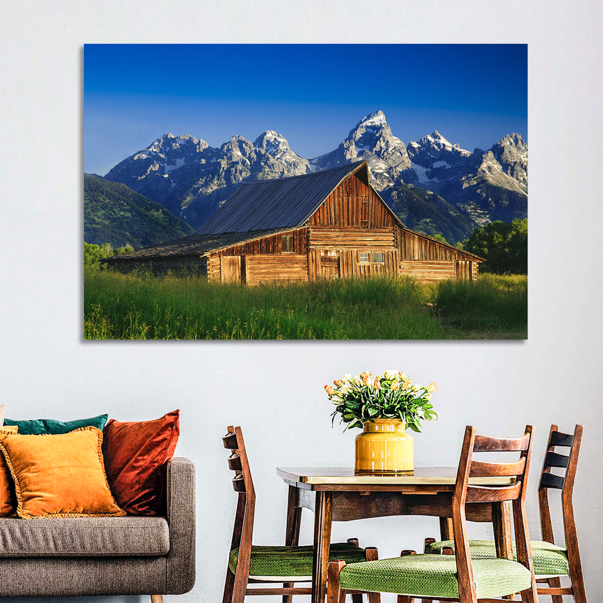T.a. Moulton Barn, Grand Teton Wall Art in a room, landscape