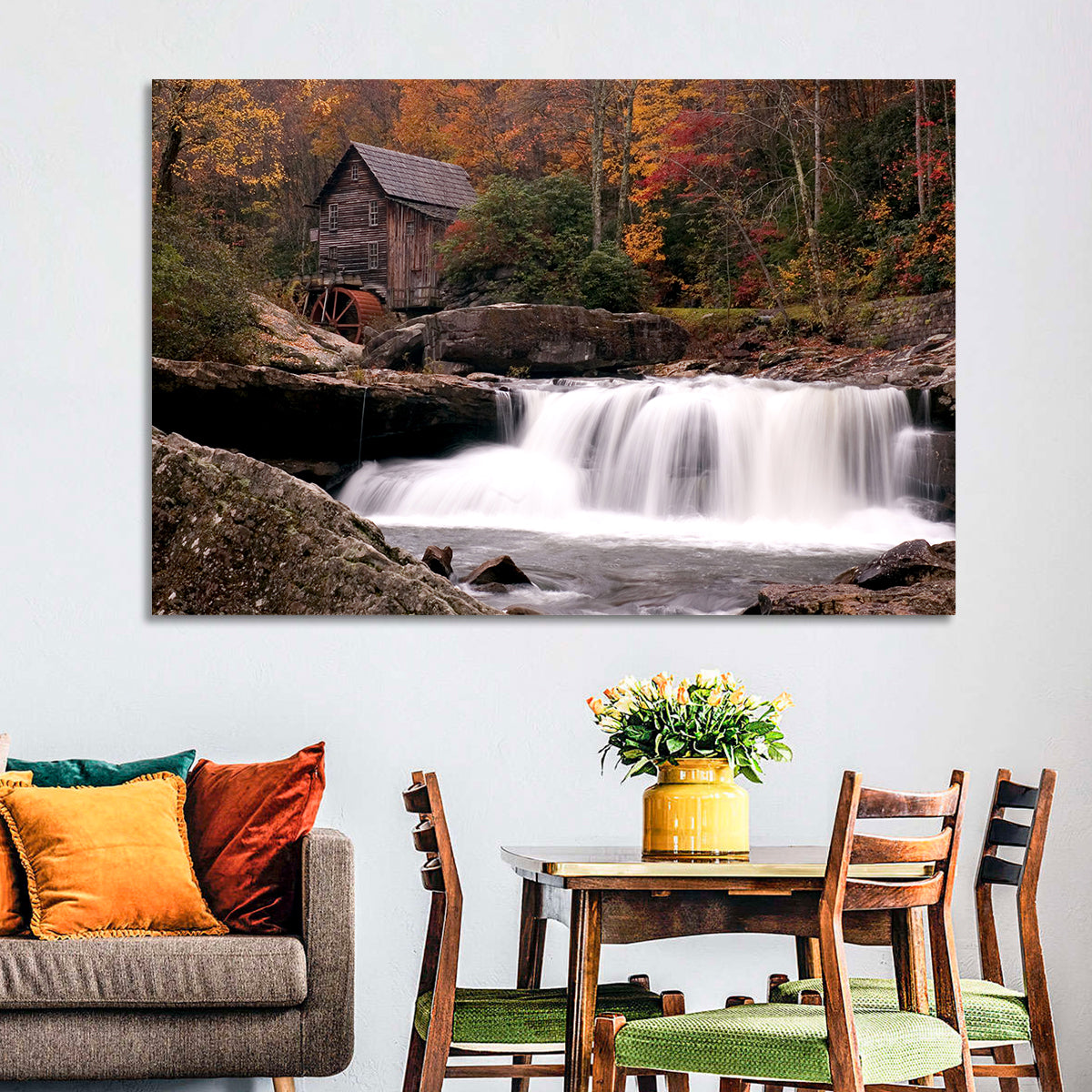 Glade Creek Grist Mill, West Virginia Wall Art in a room, landscape