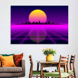 Neon Lights Sunrise Wall Art