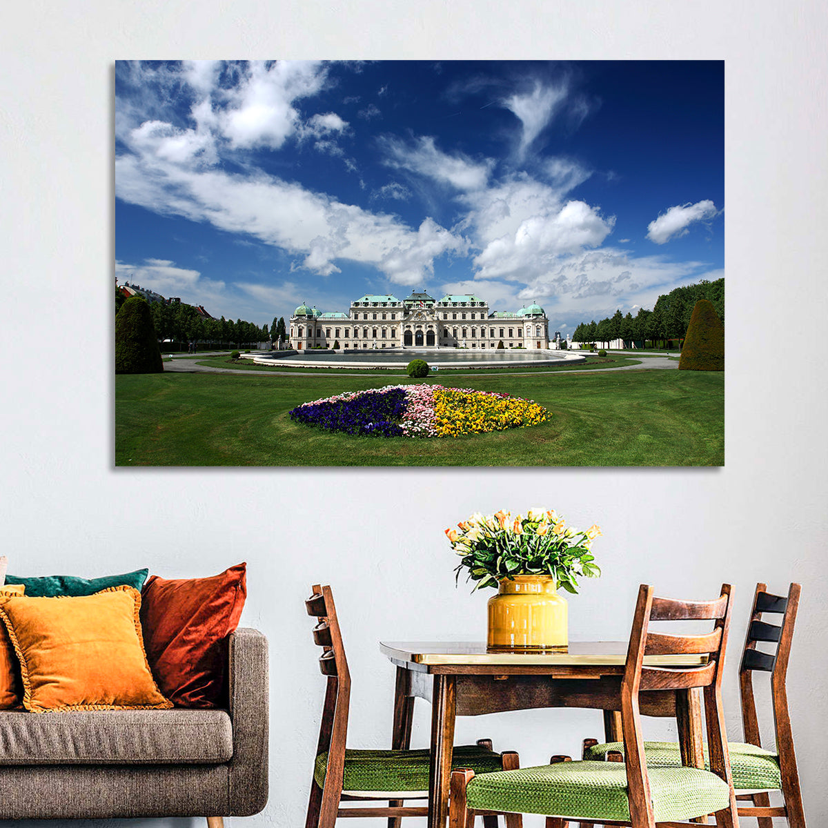 Upper Belvedere Palace Vienna Wall Art in a room, landscape
