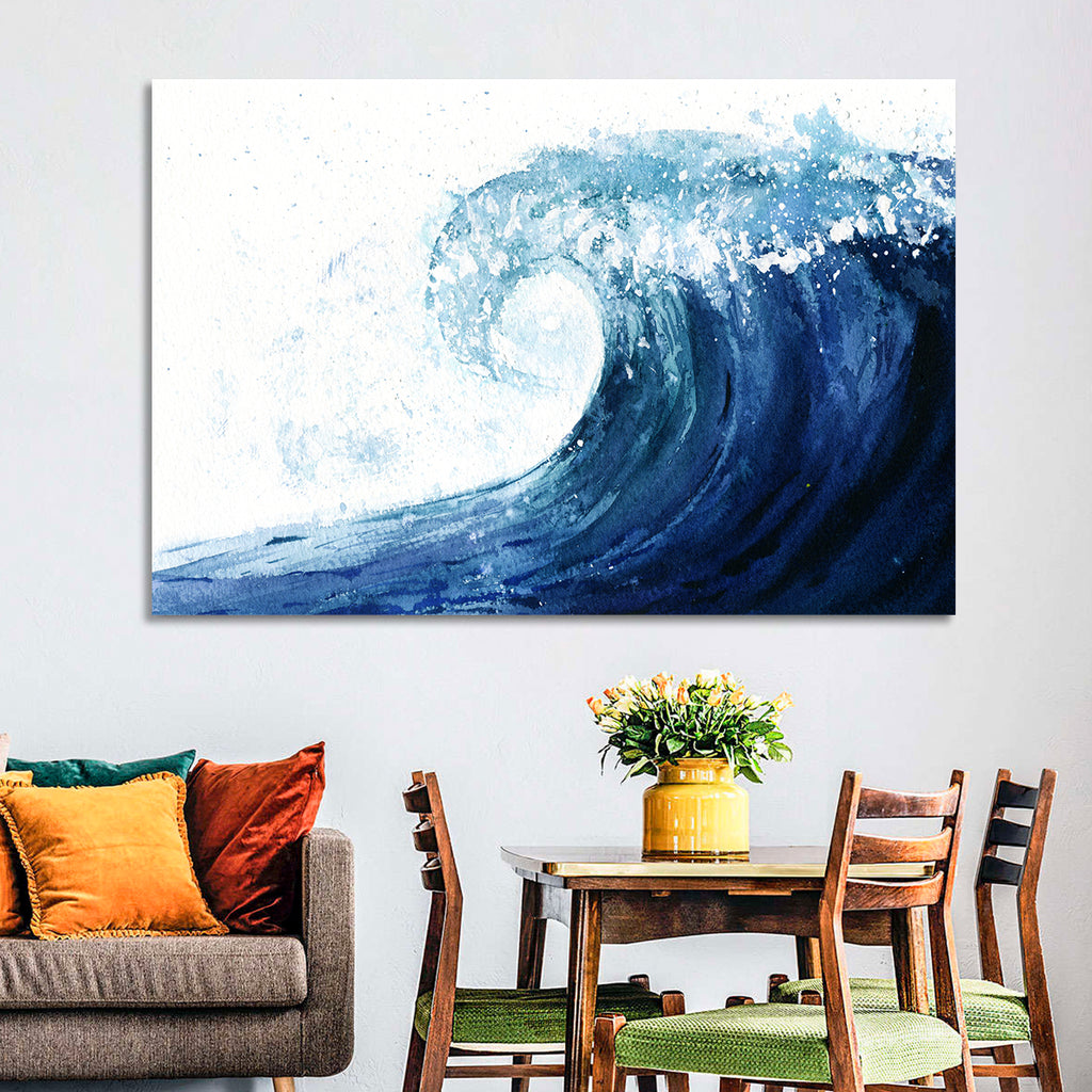 Watercolor Cresting Wave Wall Art