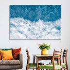Stormy Blue Sea Wave Wall Art