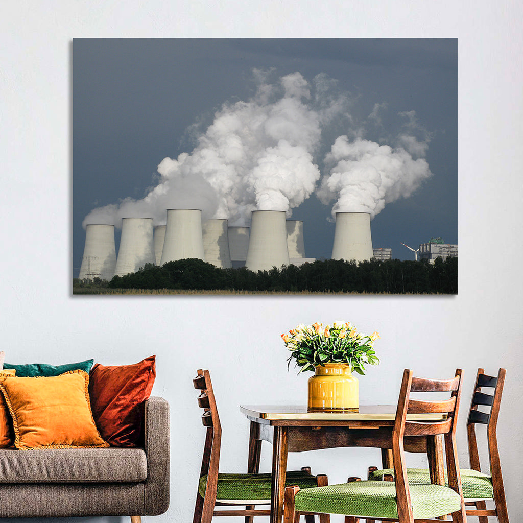 Cooling Towers at Coal Power Plant Wall Art