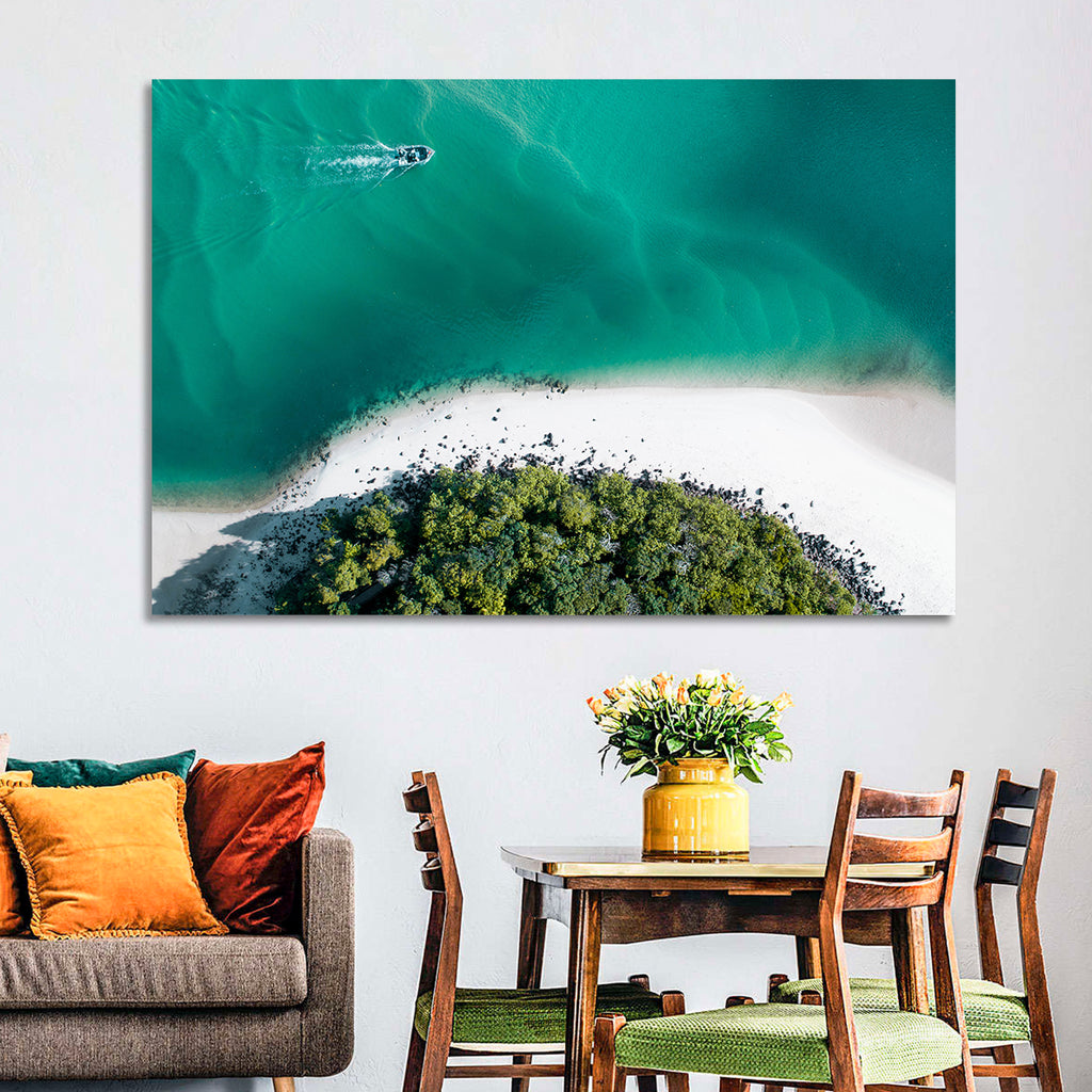 Clam Beach Aerial View Wall Art