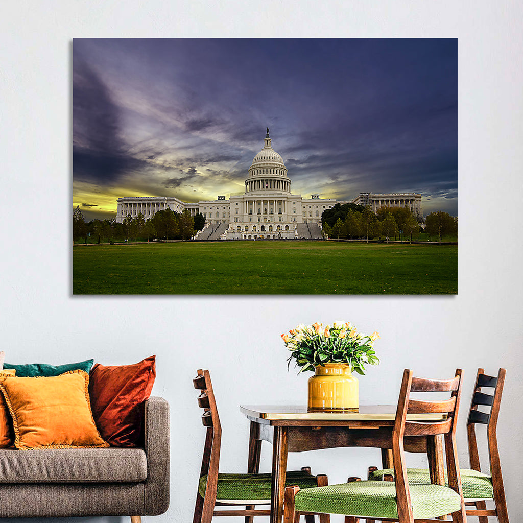 United States Capitol at Dusk Wall Art