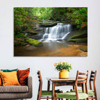 Blue Ridge Mossy Waterfall Wall Art