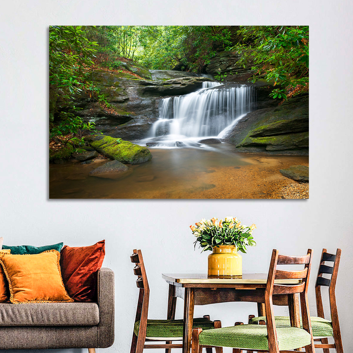 Blue Ridge Mossy Waterfall Wall Art