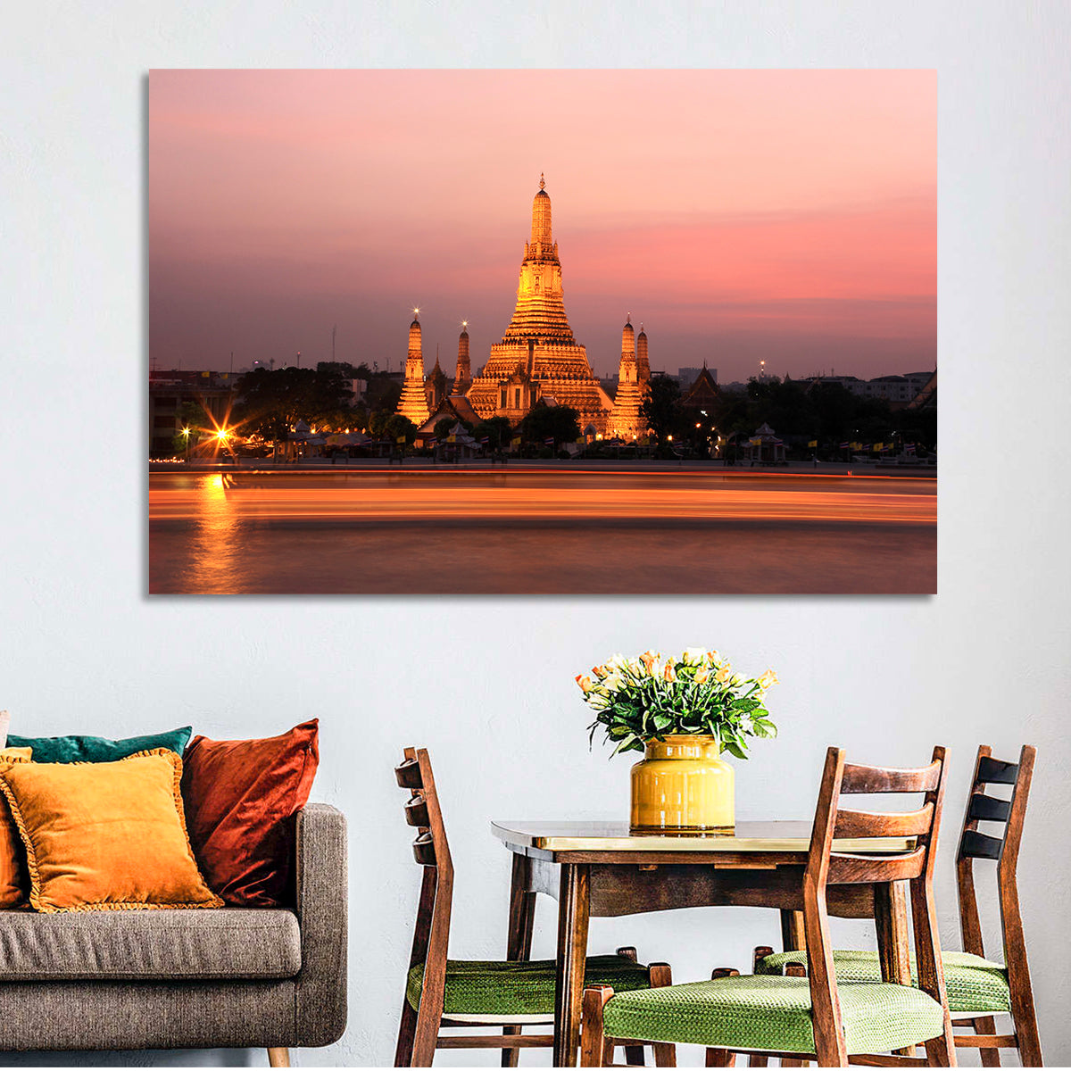 Wat Arun at Dusk Wall Art
