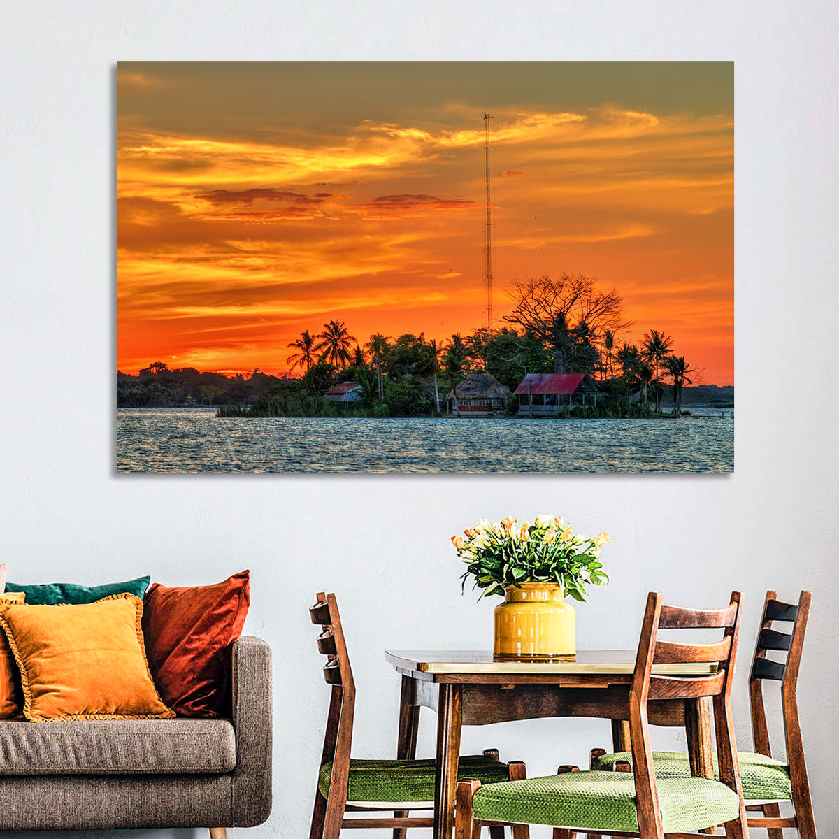 Santa Barbara Island Wall Art in a room, landscape