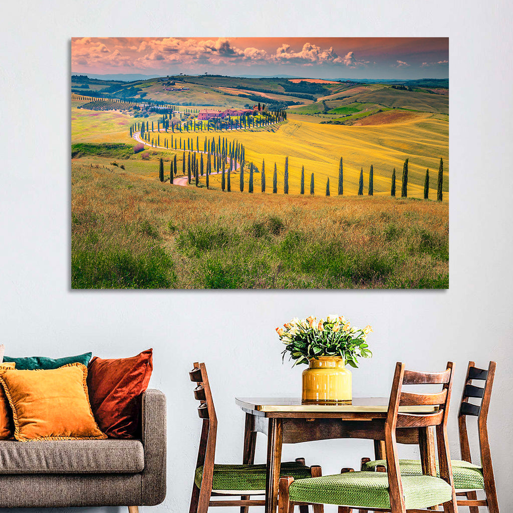 Val D'orcia Cypress Road Wall Art