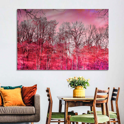 Autumn Trees Reflection Wall Art