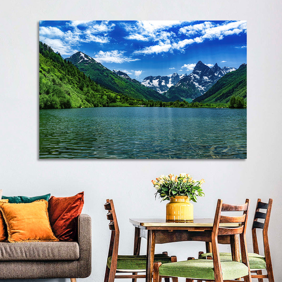 Lake Tumanly Kel Wall Art in a room, landscape