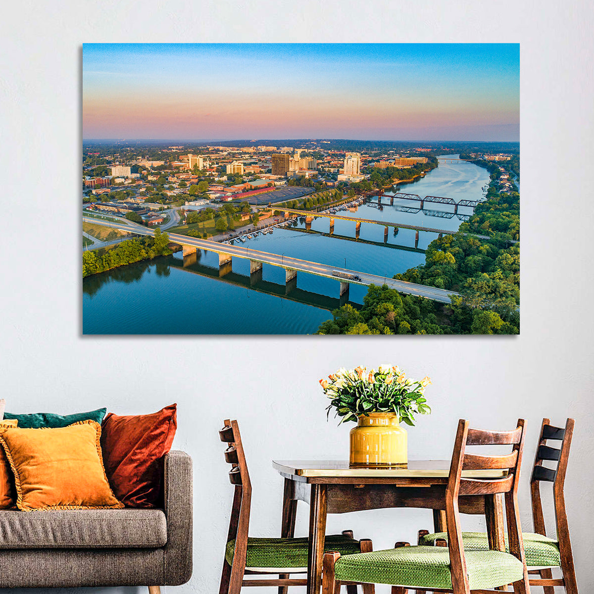 Augusta Savannah River Skyline Wall Art