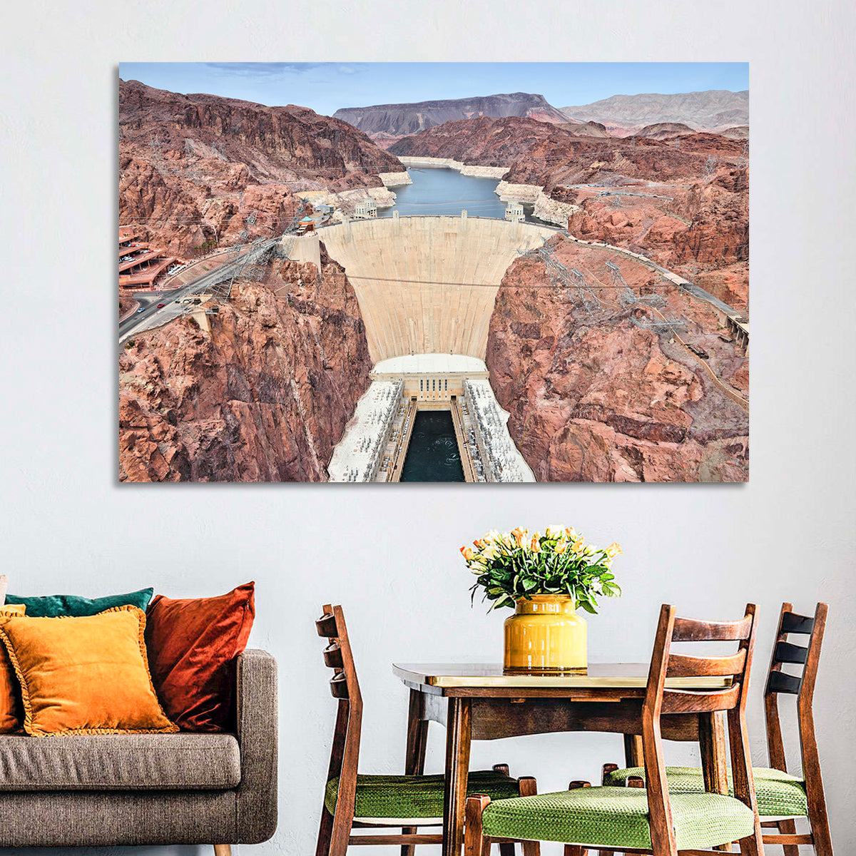 Hoover Dam High-angle View Wall Art