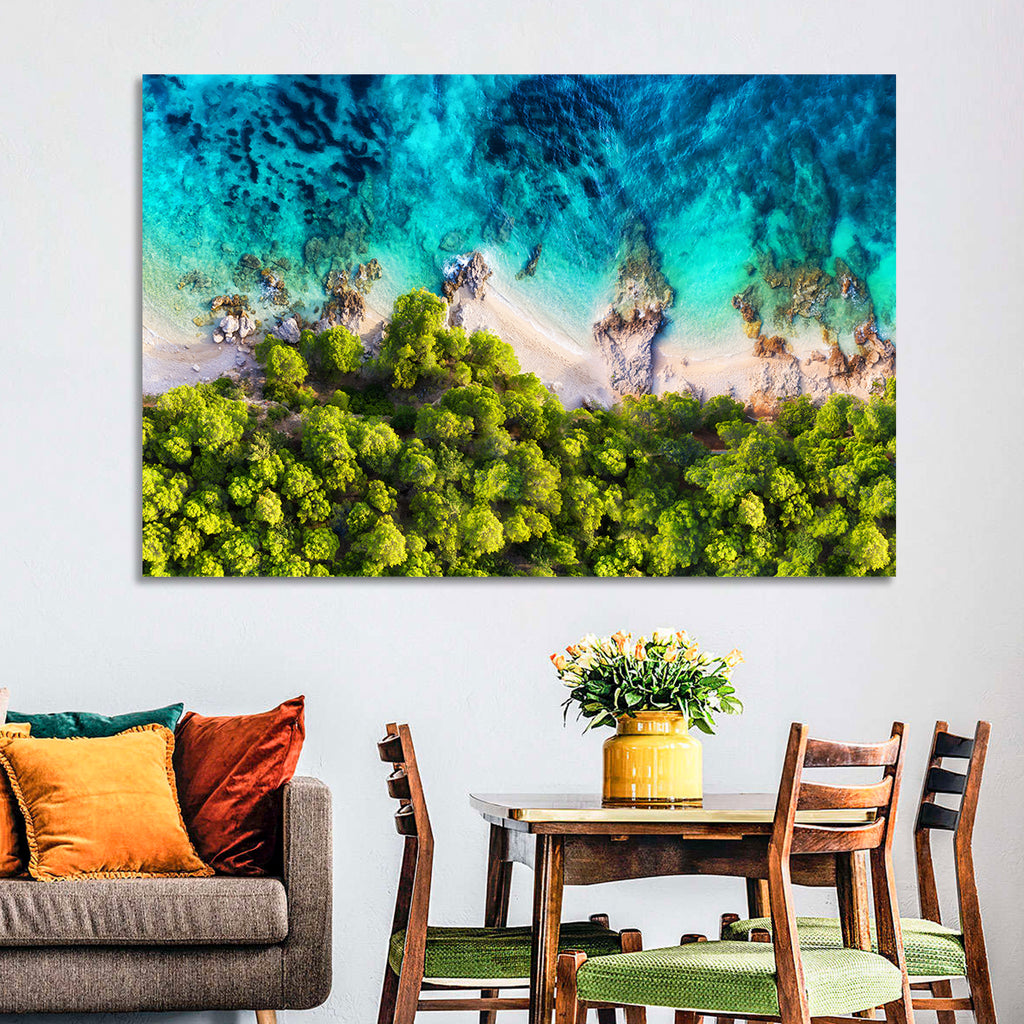 Croatian Turquoise Coastline Wall Art