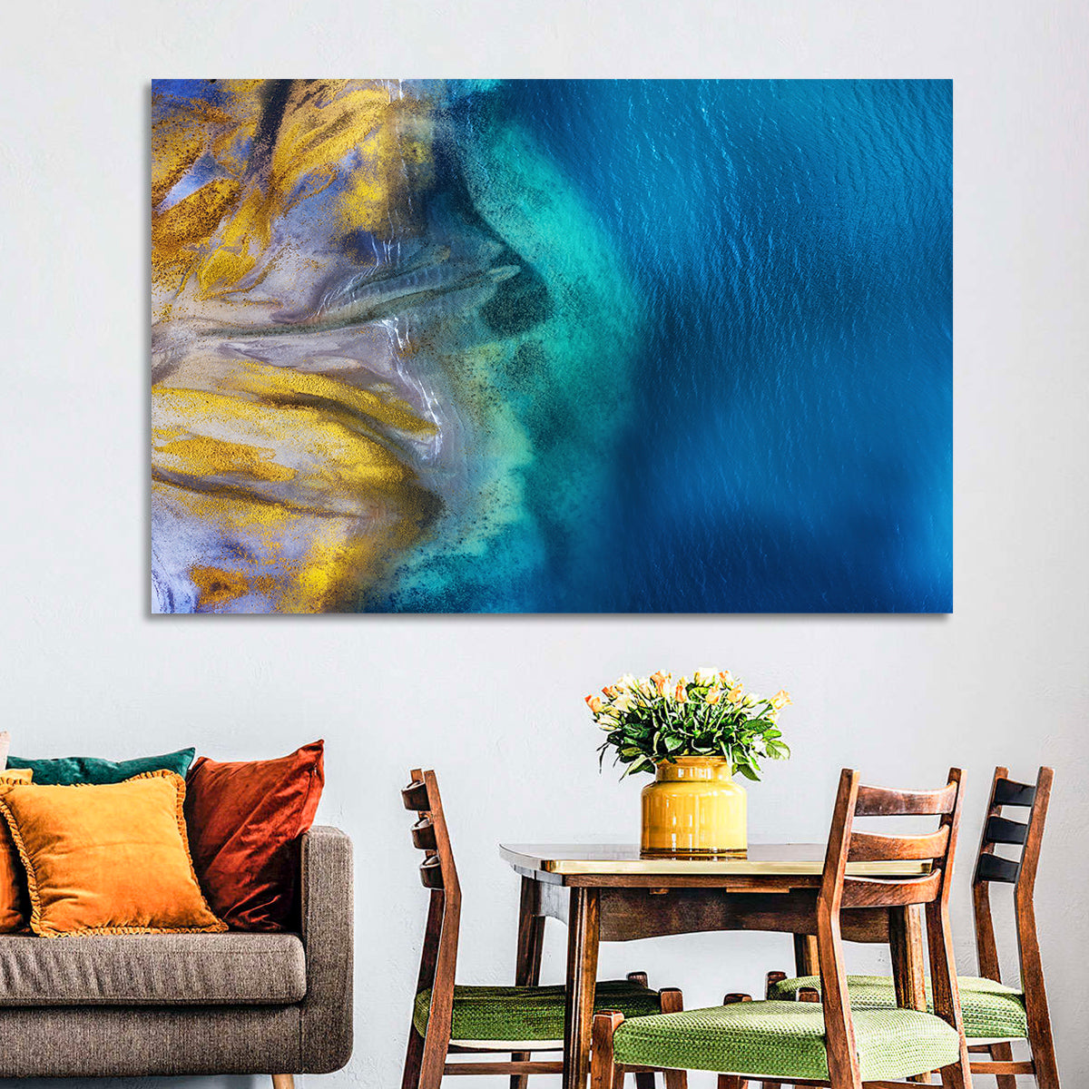 Golden Coast Abstract Wall Art