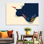 Paper Airplane in Flight Wall Art