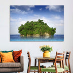 Tranquil Tropical Island Reflection Wall Art