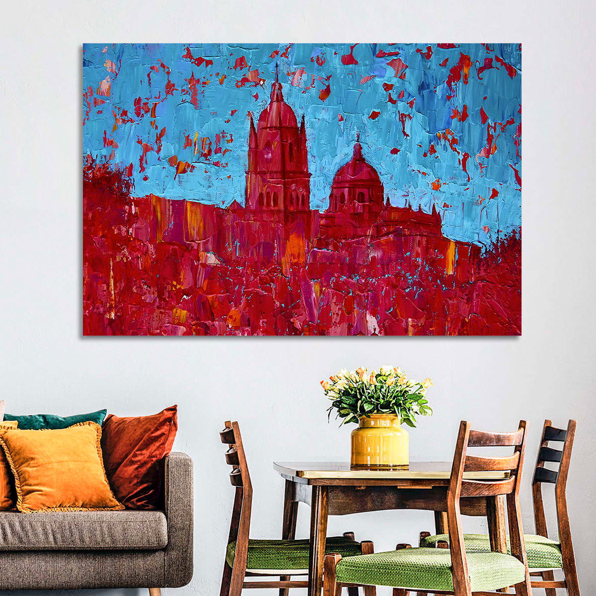 New Cathedral of Salamanca Wall Art in a room, landscape