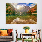 Lago Di Braies Sunrise Wall Art