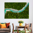 Inn River Aerial View Wall Art