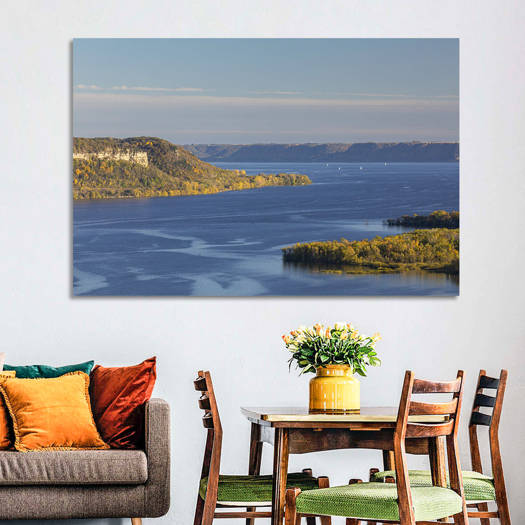 Mississippi River Autumn Panorama Wall Art