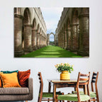 Fountains Abbey Ruins Grassy Nave View Wall Art