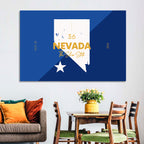 Nevada Map the Silver State Wall Art