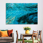 Liquid Marble Blue Abstract Wall Art