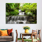Lush Rainforest Cascade Wall Art