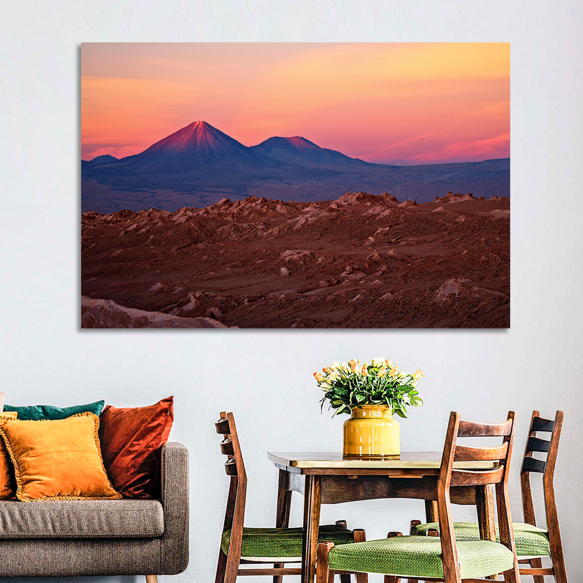 Valle De La Luna, Licancabur Volcano Wall Art in a room, landscape