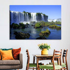 Iguazu Falls Mossy Rocks Wall Art