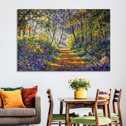 Alley Forest Pathway Wall Art