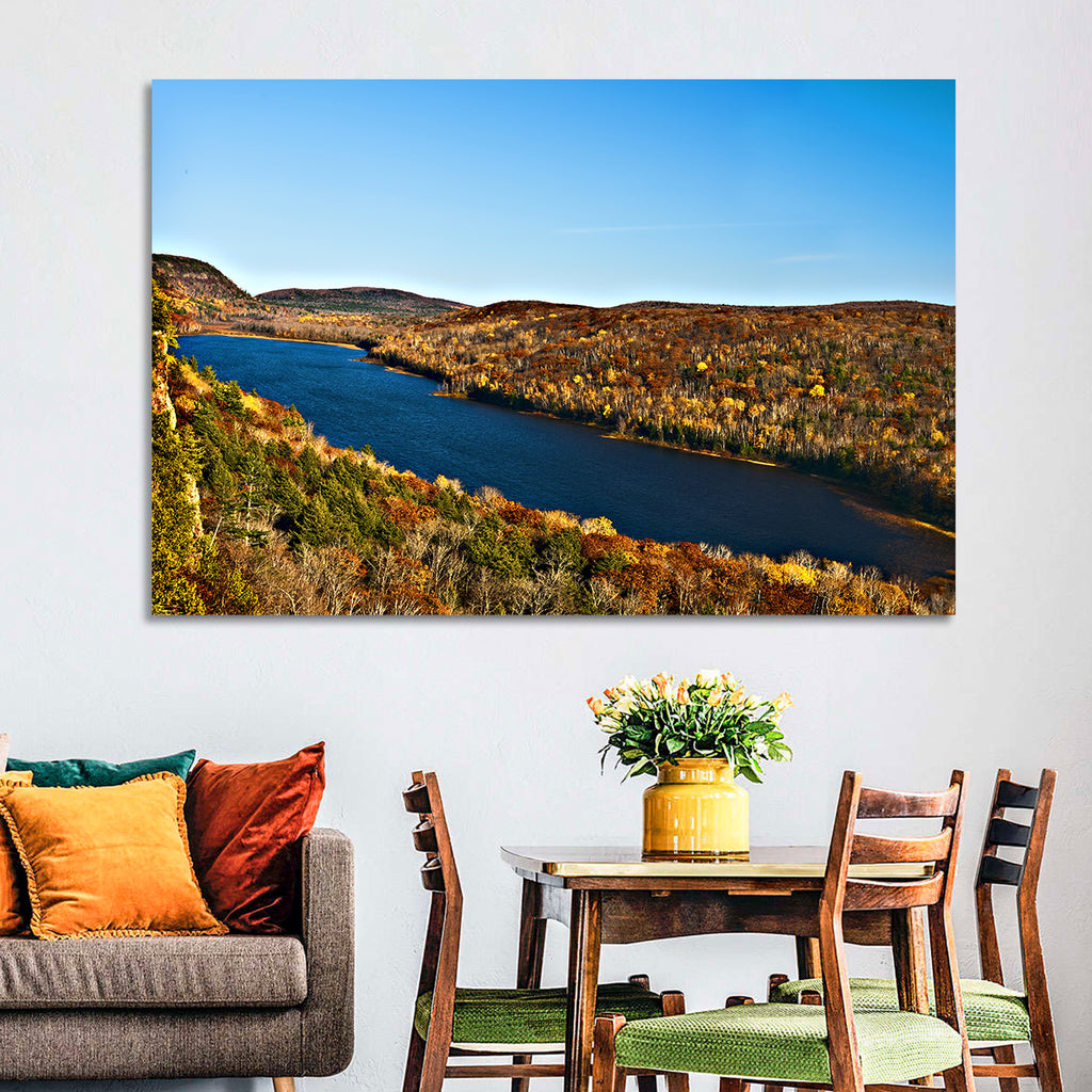 Lake of the Clouds Golden Hour Wall Art