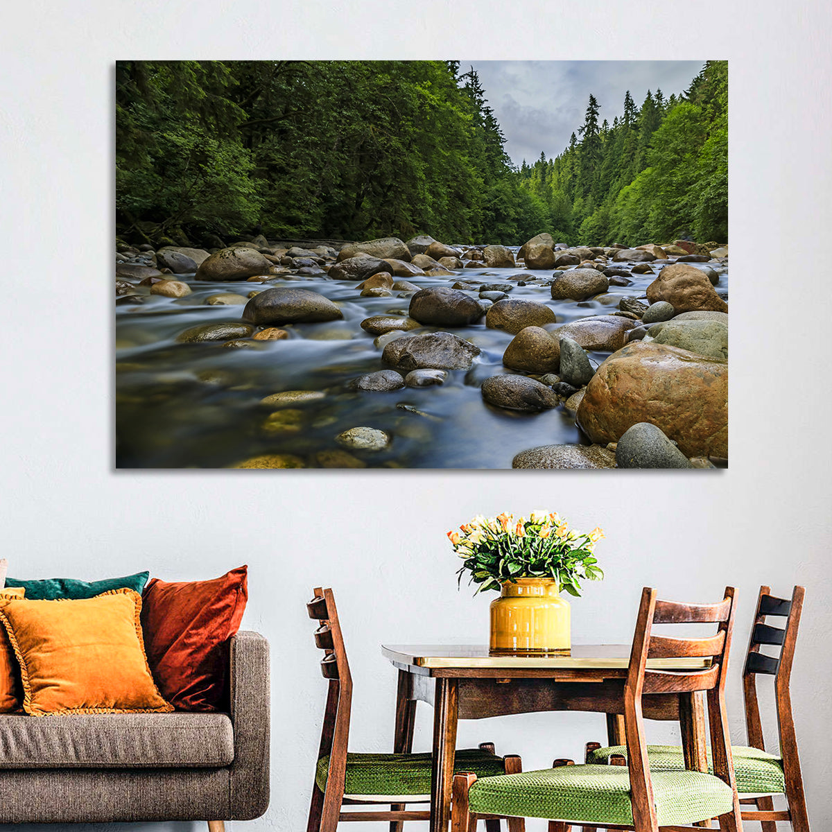 Lynn Canyon Riverbed Forest Wall Art