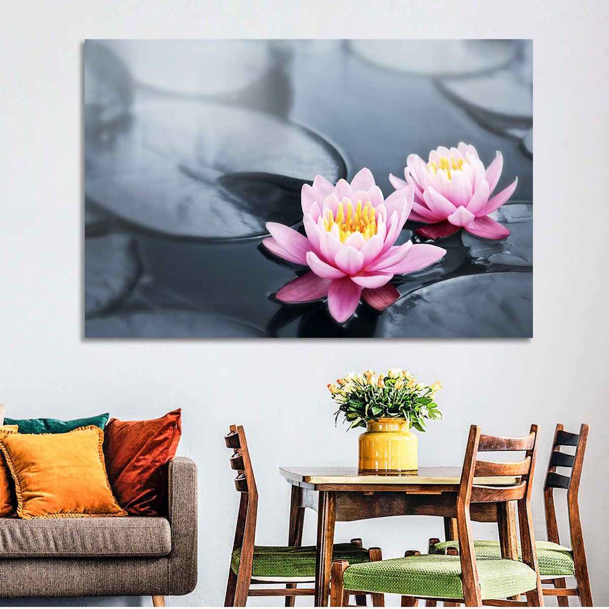 Pink Water Lilies Wall Art