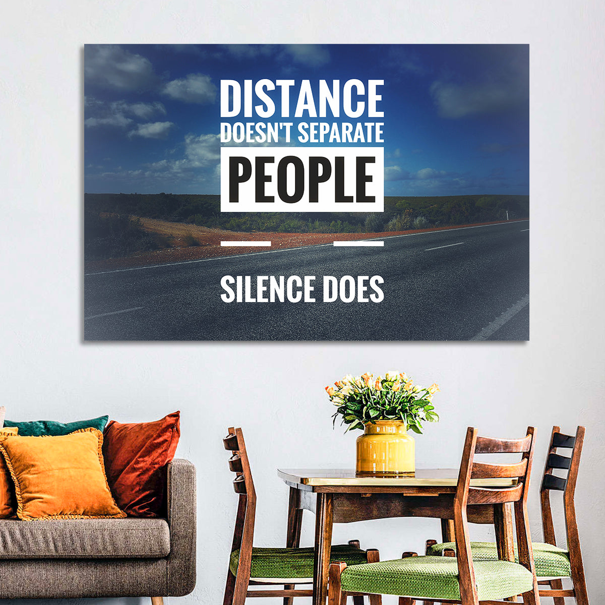 Silence Separates People Wall Art in a room, landscape