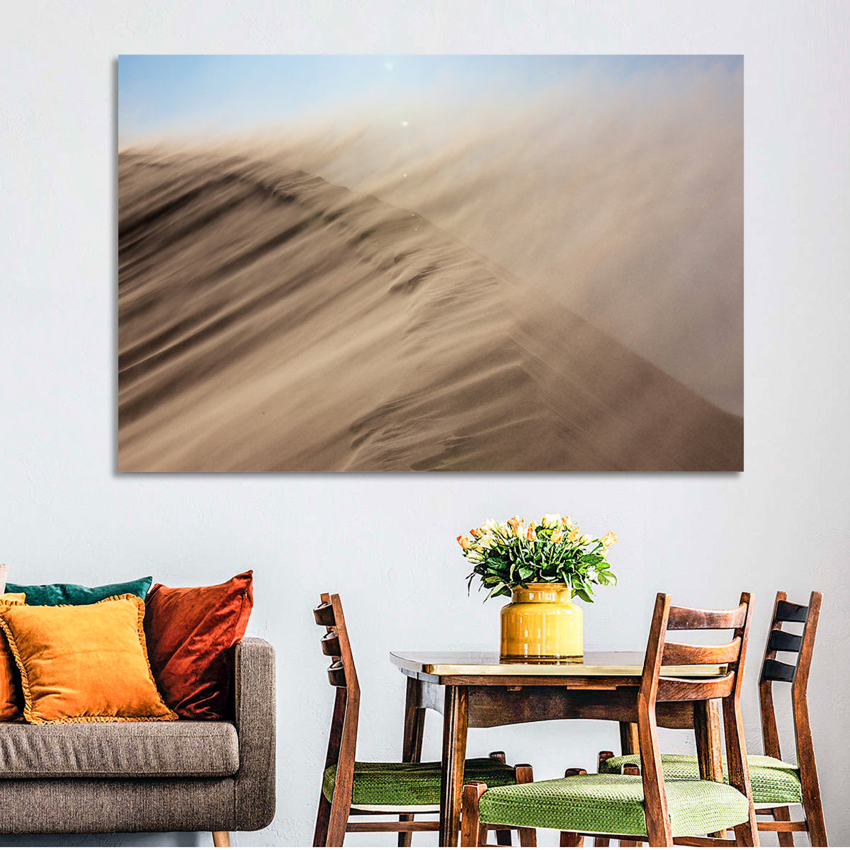 Sandstorm Over Dune Wall Art in a room, landscape