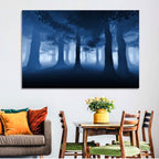 Midnight Blue Forest Wall Art
