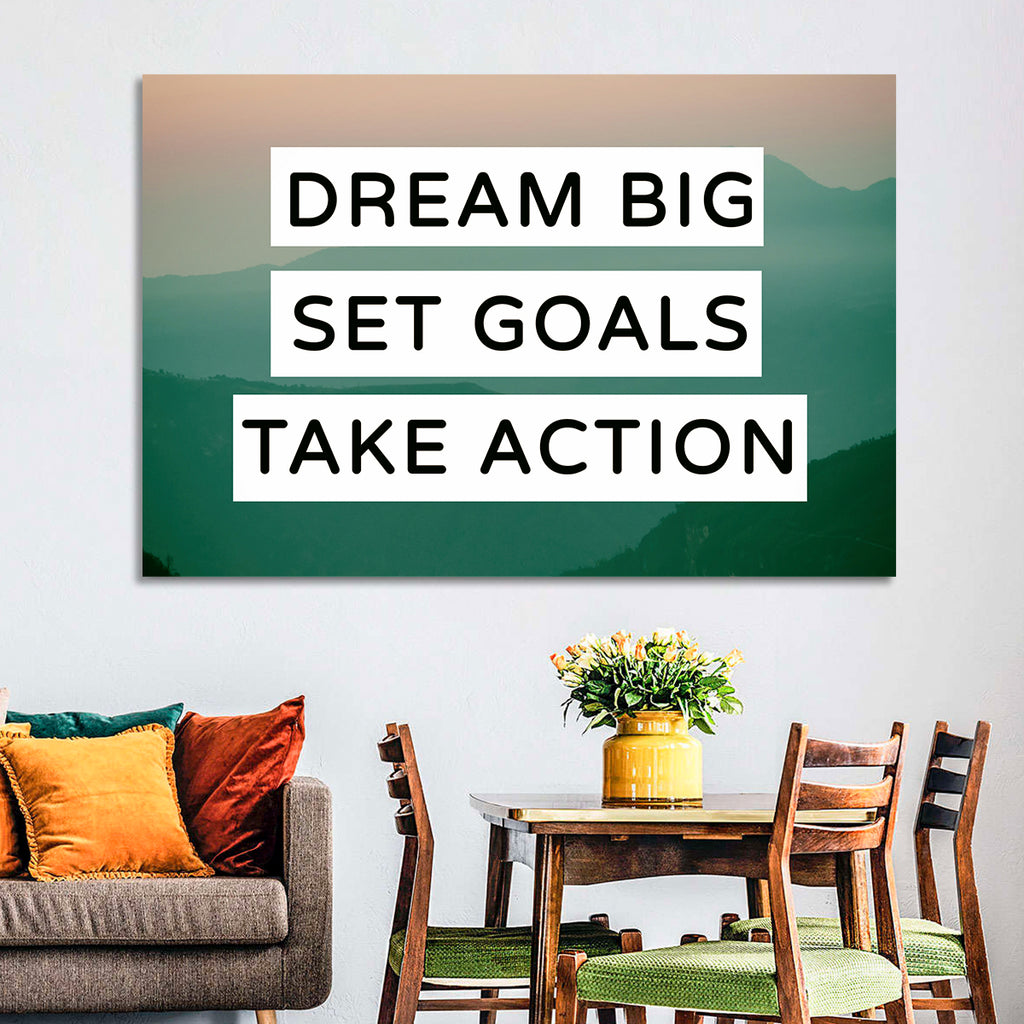 Dream Big Set Goals Wall Art