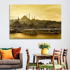 Suleymaniye Mosque Sunset Silhouette Wall Art