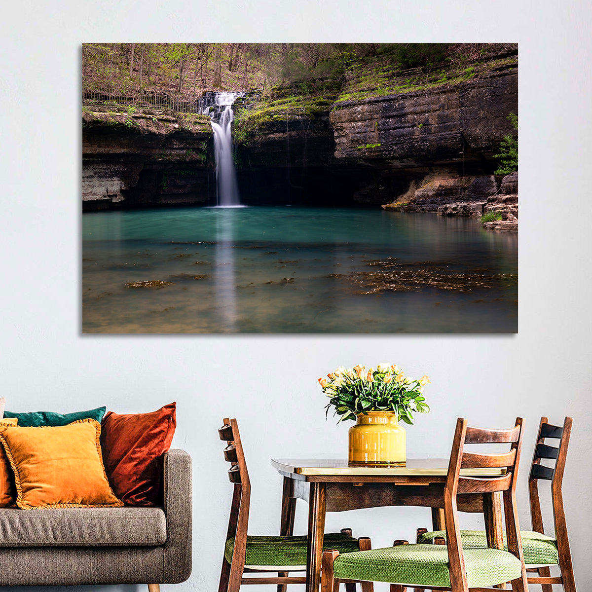 Mossy Cove Waterfall Wall Art