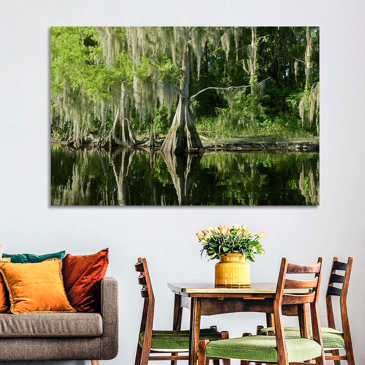 Bald Cypress and Great Blue Heron Wall Art