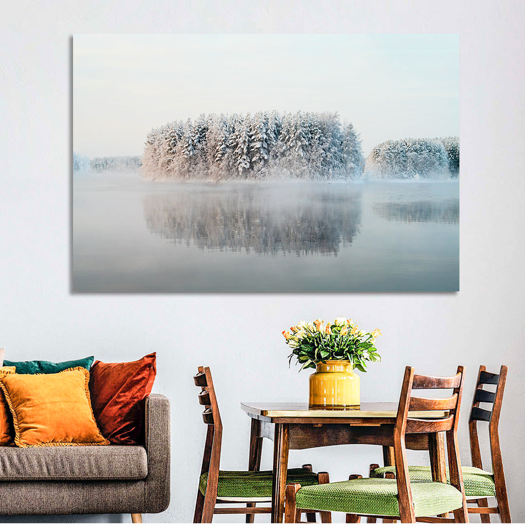 Misty Karelia Lake Wall Art