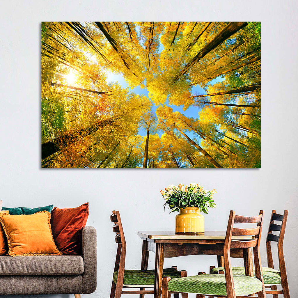 Golden Autumn Canopy Wall Art