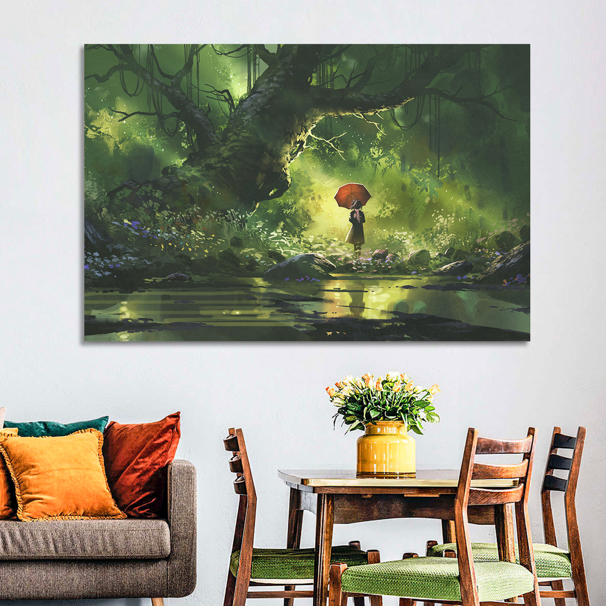 Child & Mysterious Forest Wall Art