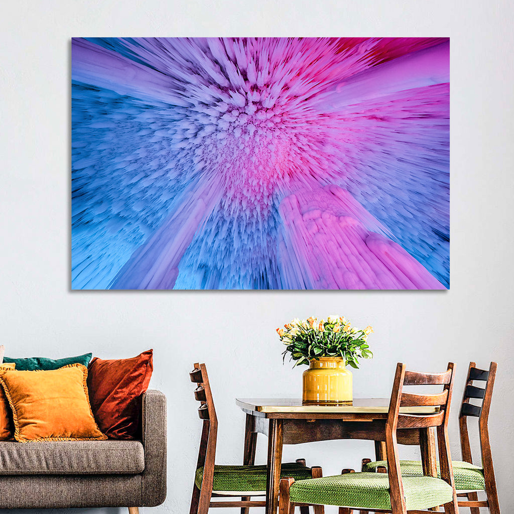 Ethereal Ice Cave Icicles Wall Art