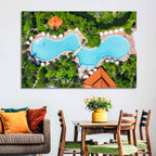 Aerial Figure Eight Resort Pool Wall Art
