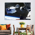 Crew Dragon Docking with Iss Wall Art