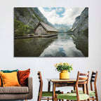Königssee Boathouse at Obersee Wall Art